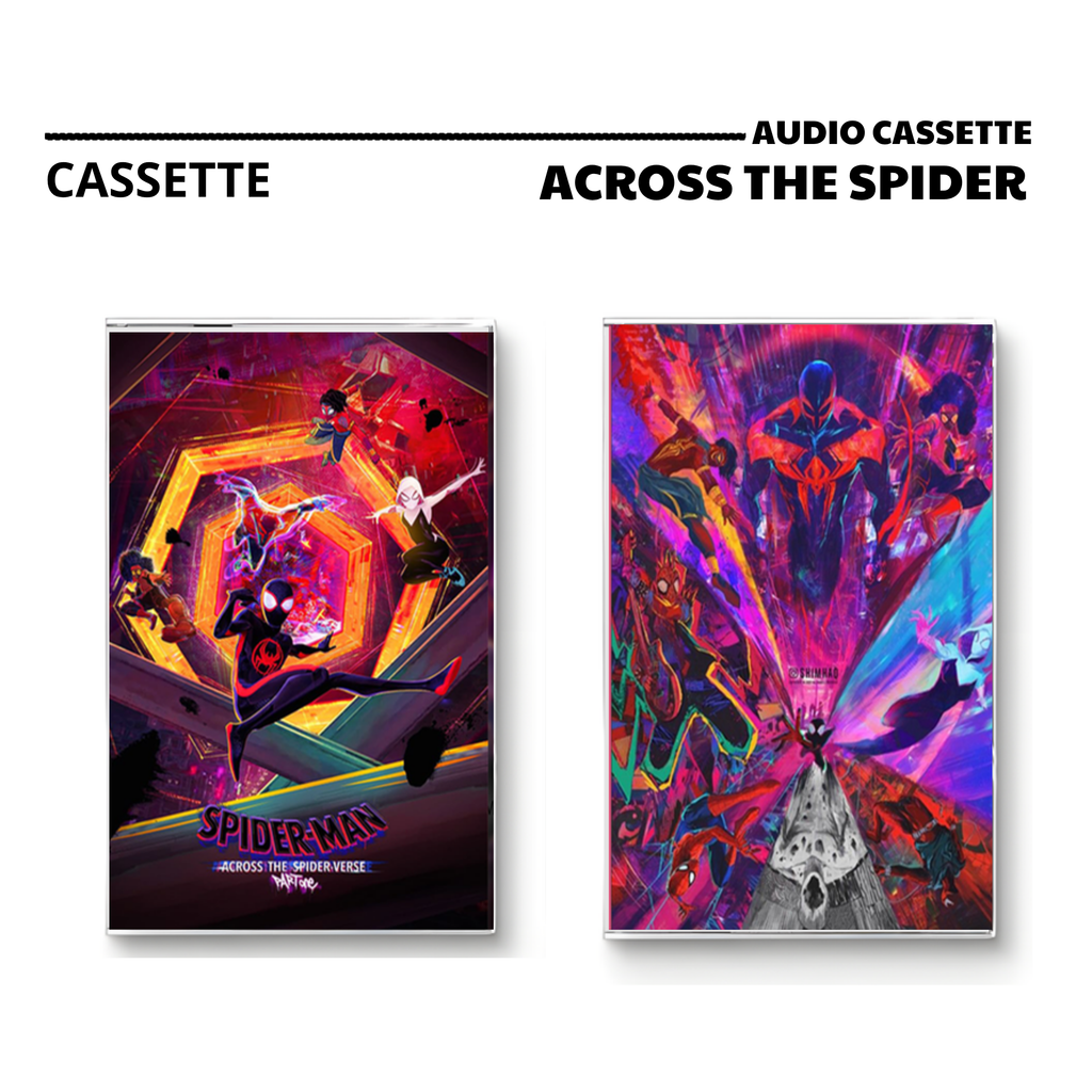 Spider-Man Spider-Verse Soundtrack Vintage Cassette | Custom Tape