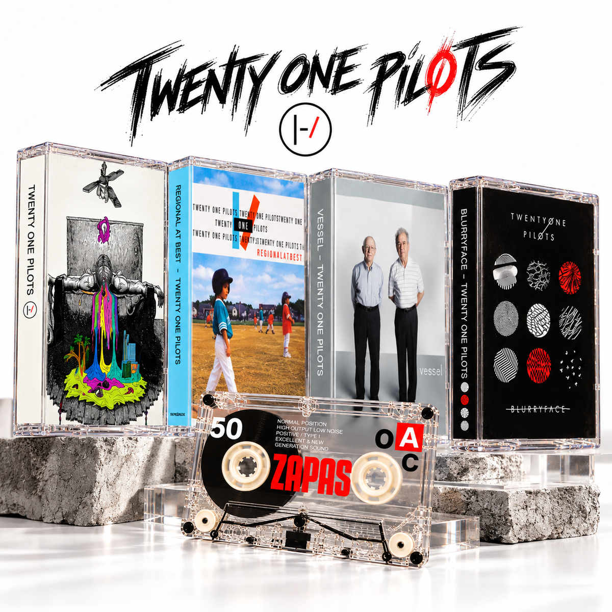 Twenty One Pilots Vintage Cassette Tape Collection | Blurryface, Trench, Clancy, Vessel & More