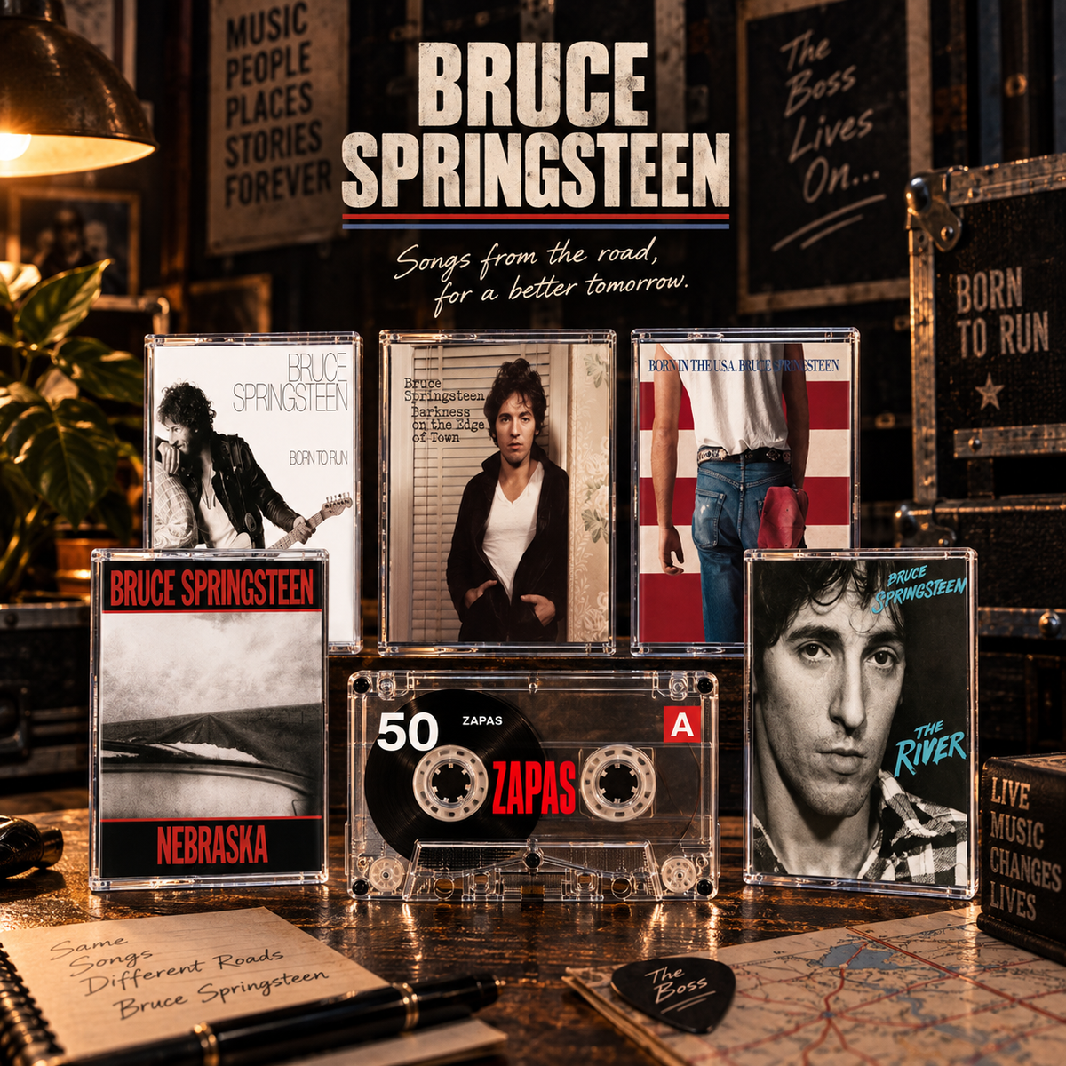 Bruce Springsteen Vintage Cassette Tapes | Heartland Rock & Arena Anthem Set
