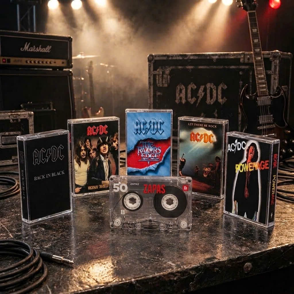 AC/DC Hard Rock Vintage Cassettes | Ultimate Classic Album Set