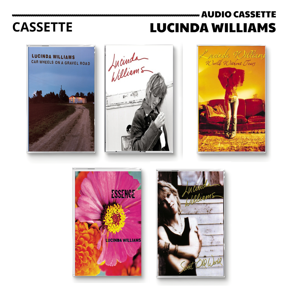 Lucinda Williams Vintage Cassette Tapes | Car Wheels & Americana Classic Set