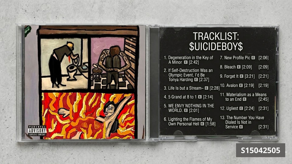 $uicideboy$ – Long Term Effects of Suffering CD FanMade  | Underground Rap Collector’s Edition | Custom CD Album