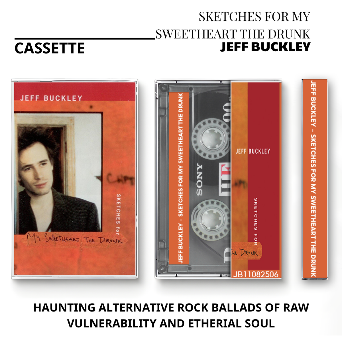 Jeff Buckley Vintage Cassette | Live On Air Vol. 1, Sketches for My Sweetheart, The Collection & Grace Around the World