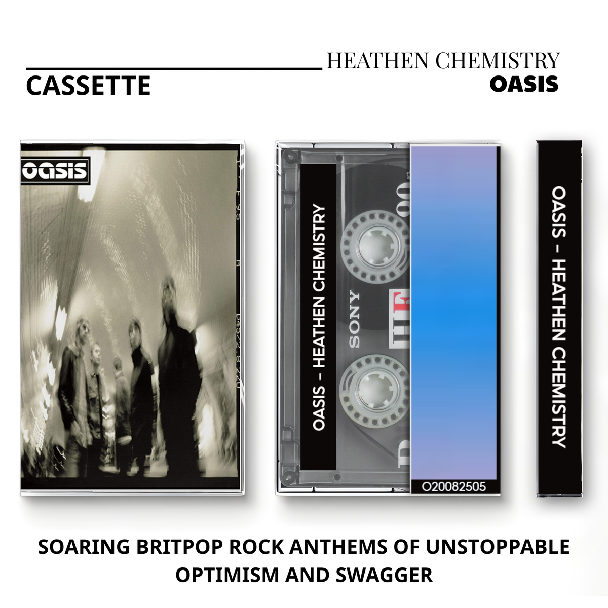 Oasis Vintage Cassette | Heathen Chemistry, Don't Believe the Truth, Dig Out Your Soul & Stop the Clocks