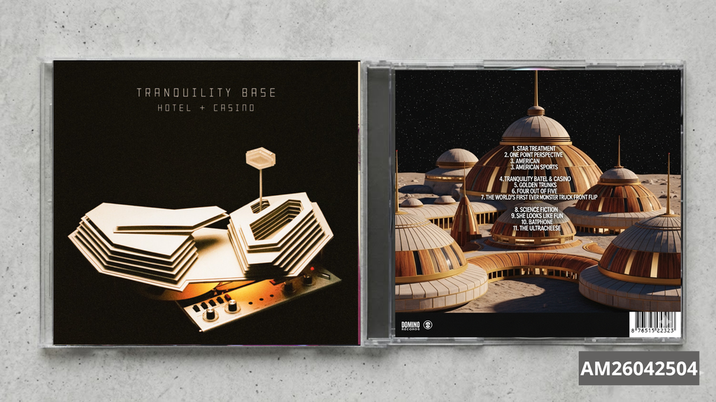 Arctic Monkeys – Tranquility Base Hotel & Casino FanMade CD | Indie Lounge Rock | Custom Collectible Disc | Concept Album Aesthetic