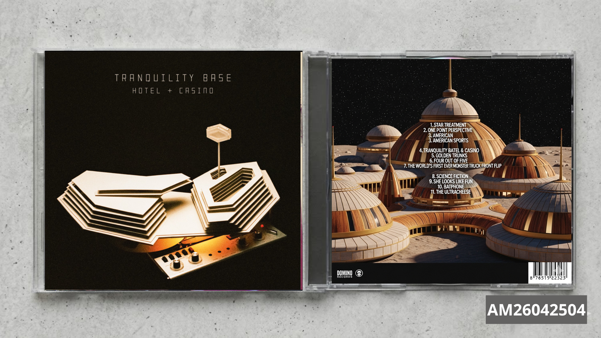 Arctic Monkeys – Tranquility Base Hotel & Casino FanMade CD | Indie Lounge Rock | Custom Collectible Disc | Concept Album Aesthetic