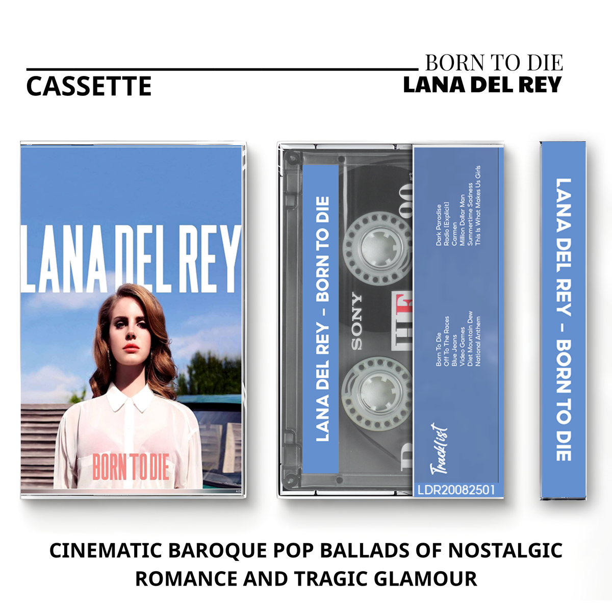 Lana Del Rey Vintage Cassette | Born to Die, Lana Del Ray A.K.A. Lizzy Grant, Ultraviolence & Honeymoon
