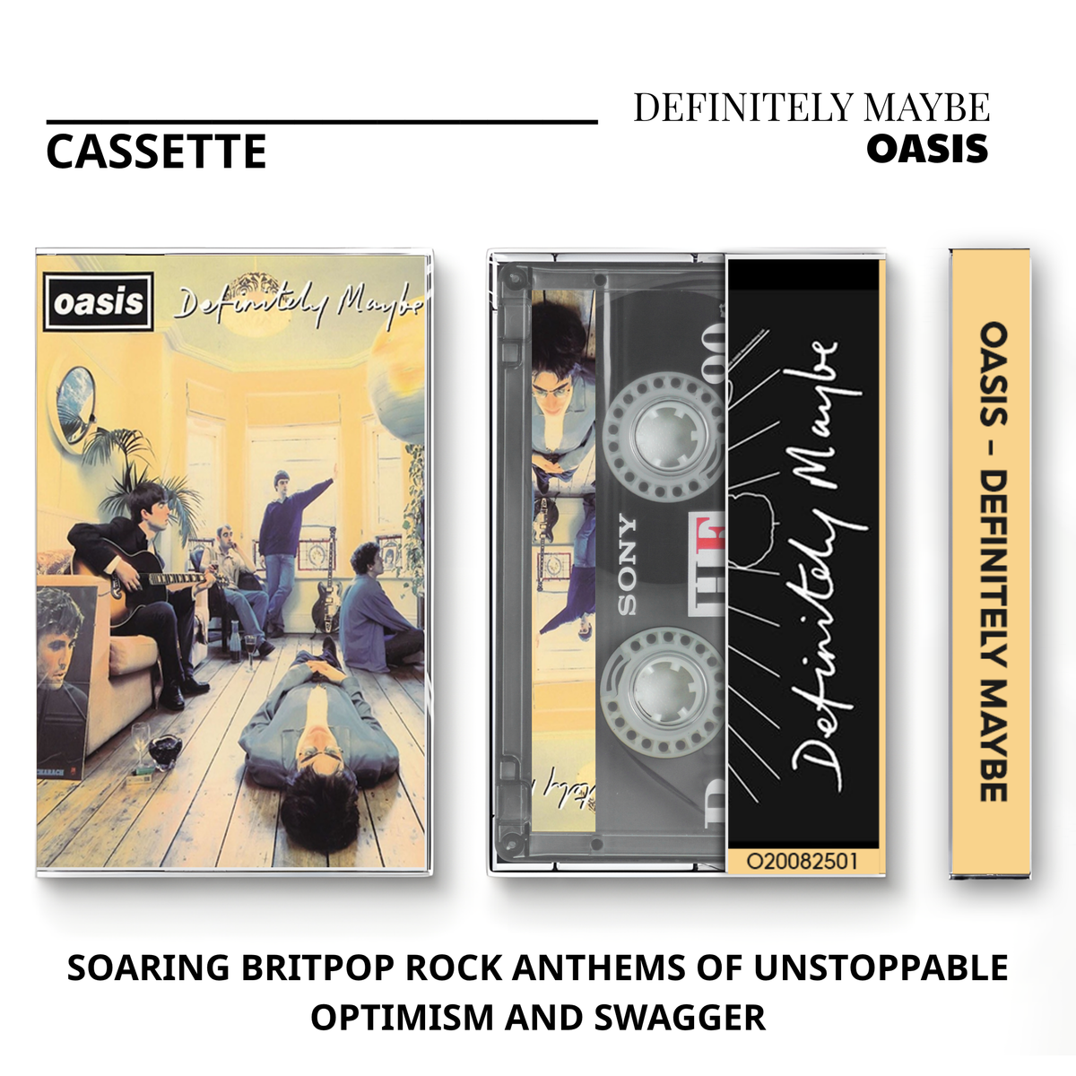Oasis Vintage Cassette | Definitely Maybe, (What's the Story) Morning Glory?, Be Here Now & Standing on the Shoulder of Giants