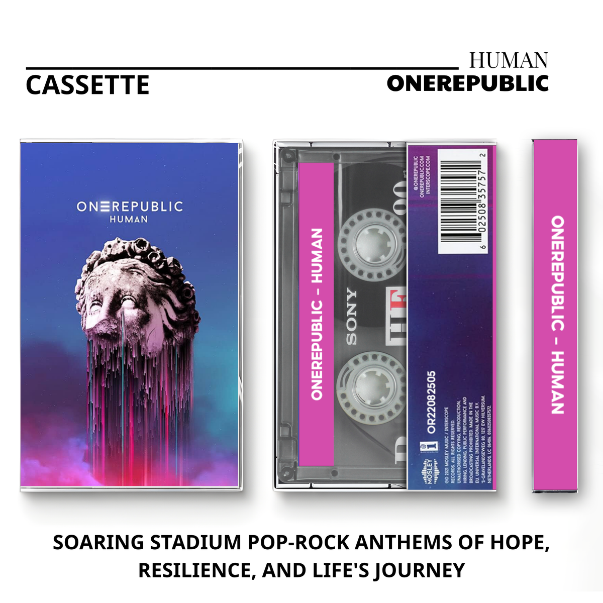 One Republic Vintage Cassette | Native, Artificial Paradise, Dreaming Out Loud, Waking Up, Human & Oh My My