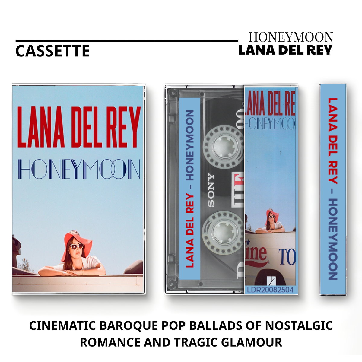 Lana Del Rey Vintage Cassette | Born to Die, Lana Del Ray A.K.A. Lizzy Grant, Ultraviolence & Honeymoon