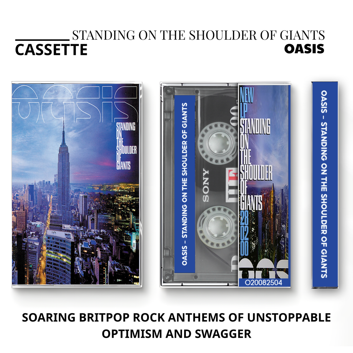 Oasis Vintage Cassette | Definitely Maybe, (What's the Story) Morning Glory?, Be Here Now & Standing on the Shoulder of Giants
