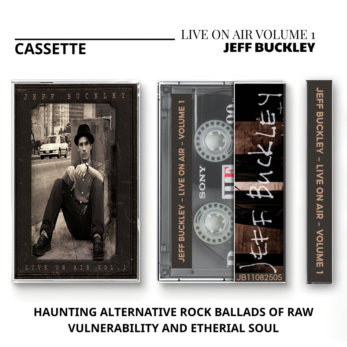 Jeff Buckley Vintage Cassette | Live On Air Vol. 1, Sketches for My Sweetheart, The Collection & Grace Around the World