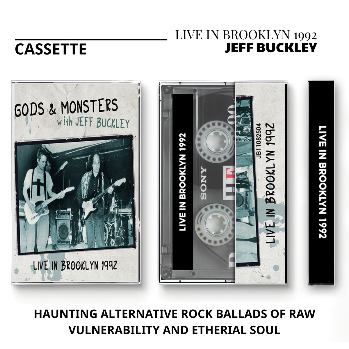 Jeff Buckley Vintage Cassette | Grace, Live à L'Olympia, Mystery White Boy & Gods & Monsters