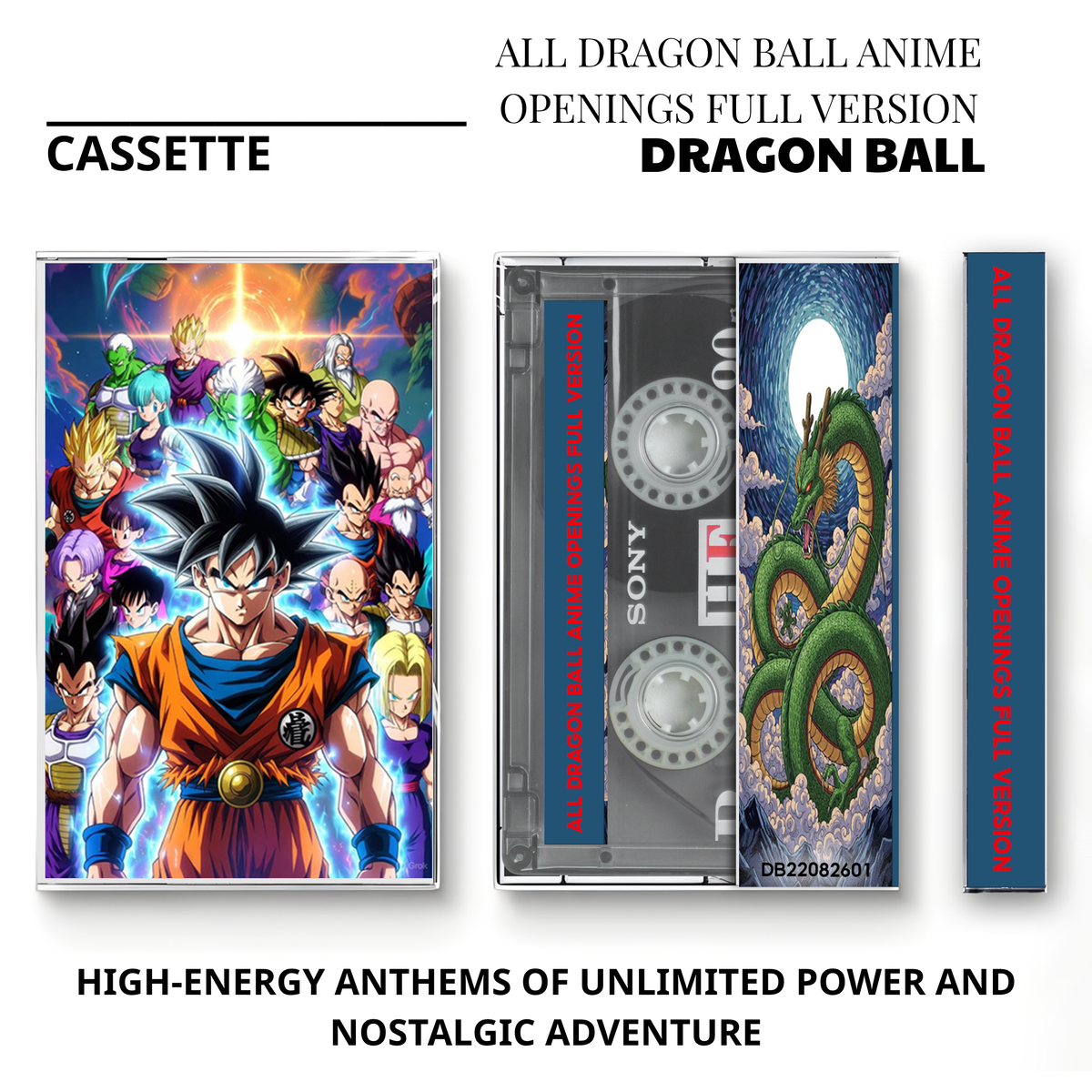 Dragon Ball Anime Openings & Endings Vintage Cassette Collection | Custom Tape