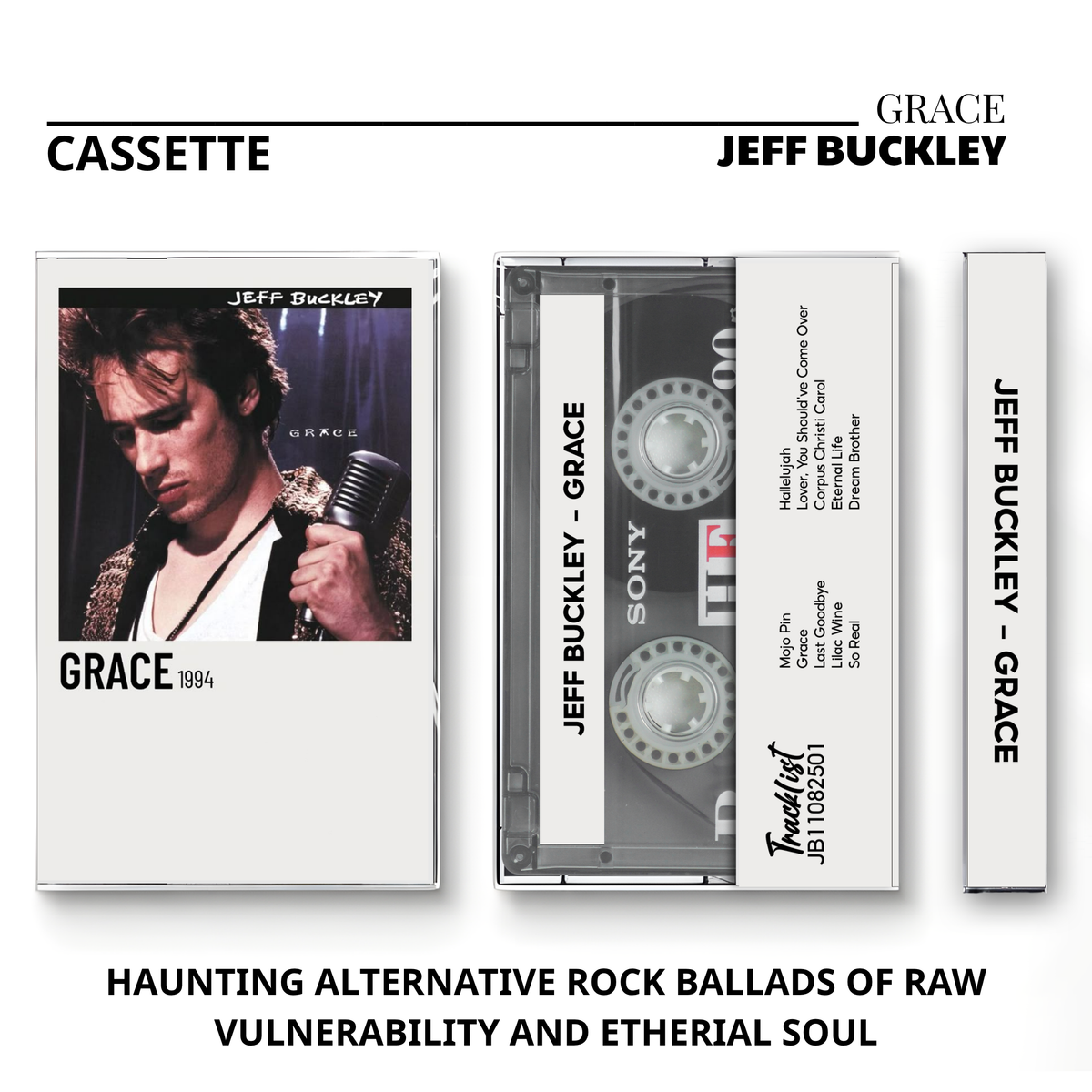 Jeff Buckley Vintage Cassette | Grace, Live à L'Olympia, Mystery White Boy & Gods & Monsters