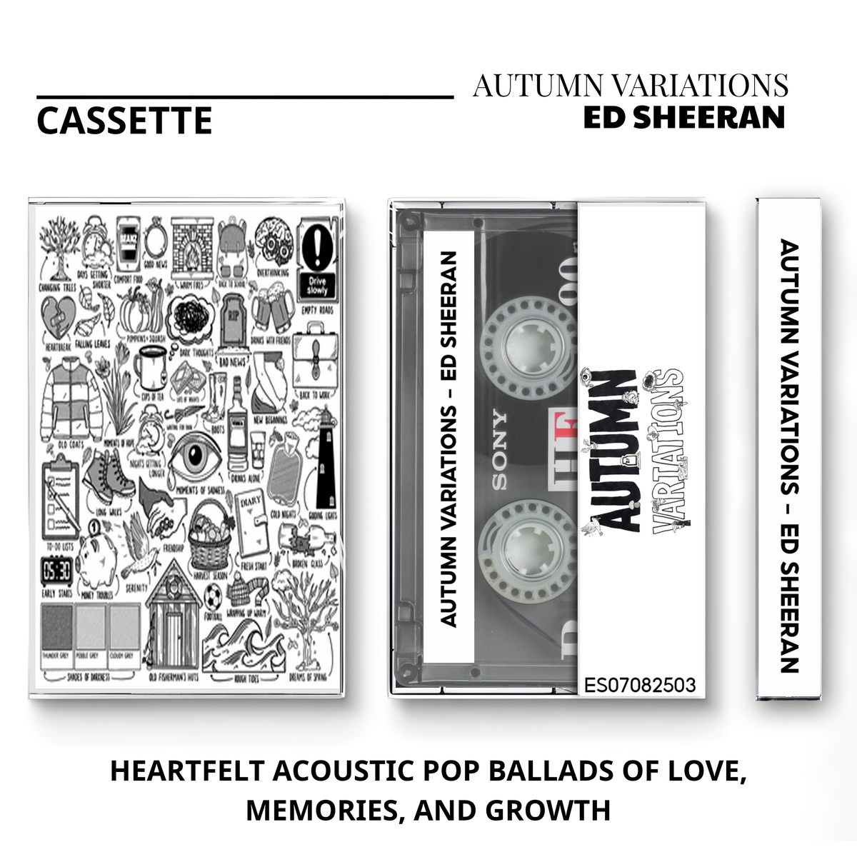 Ed Sheeran Vintage Cassette Collection | Divide, Play, Autumn Variations & No. 6 Collaborations