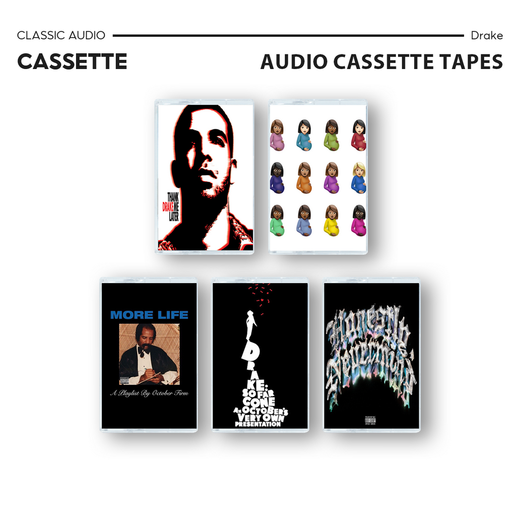 Drake Cassette Tape Collection – 5 Album Hip Hop Tape Collection
