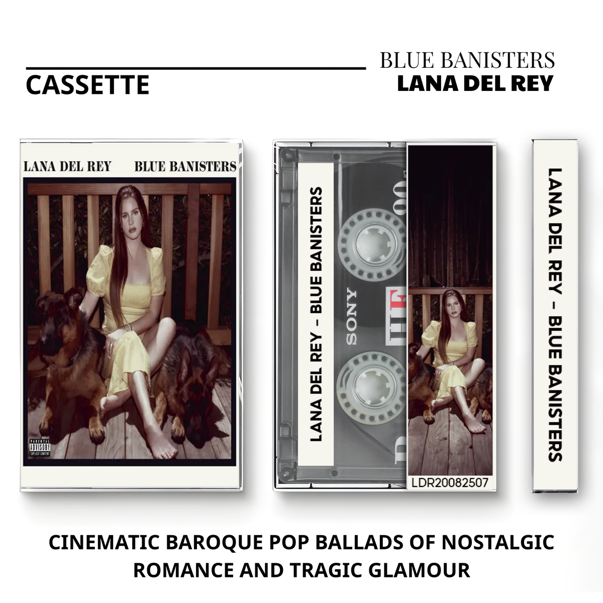 Lana Del Rey Vintage Cassette | Ocean Blvd, Lust for Life, Blue Banisters & May Jailer Sirens