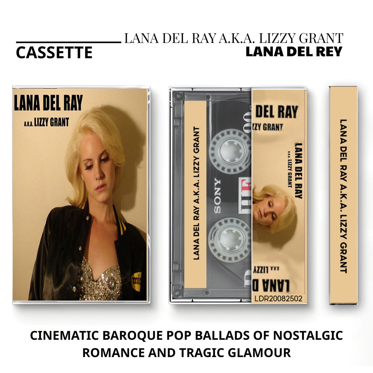 Lana Del Rey Vintage Cassette | Born to Die, Lana Del Ray A.K.A. Lizzy Grant, Ultraviolence & Honeymoon