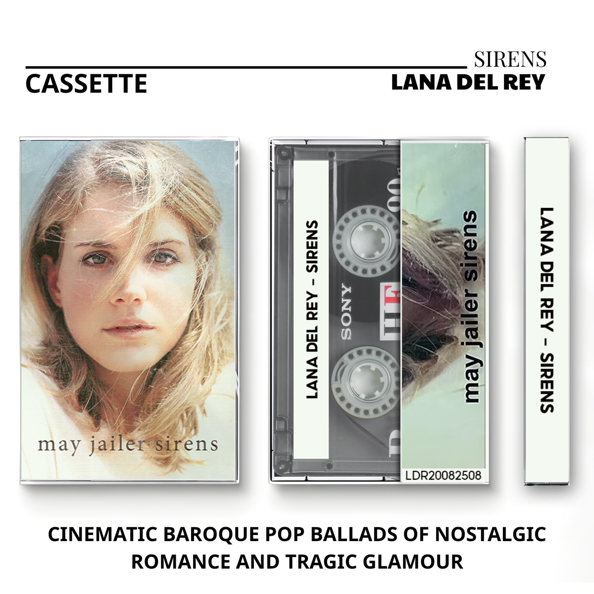 Lana Del Rey Vintage Cassette | Ocean Blvd, Lust for Life, Blue Banisters & May Jailer Sirens