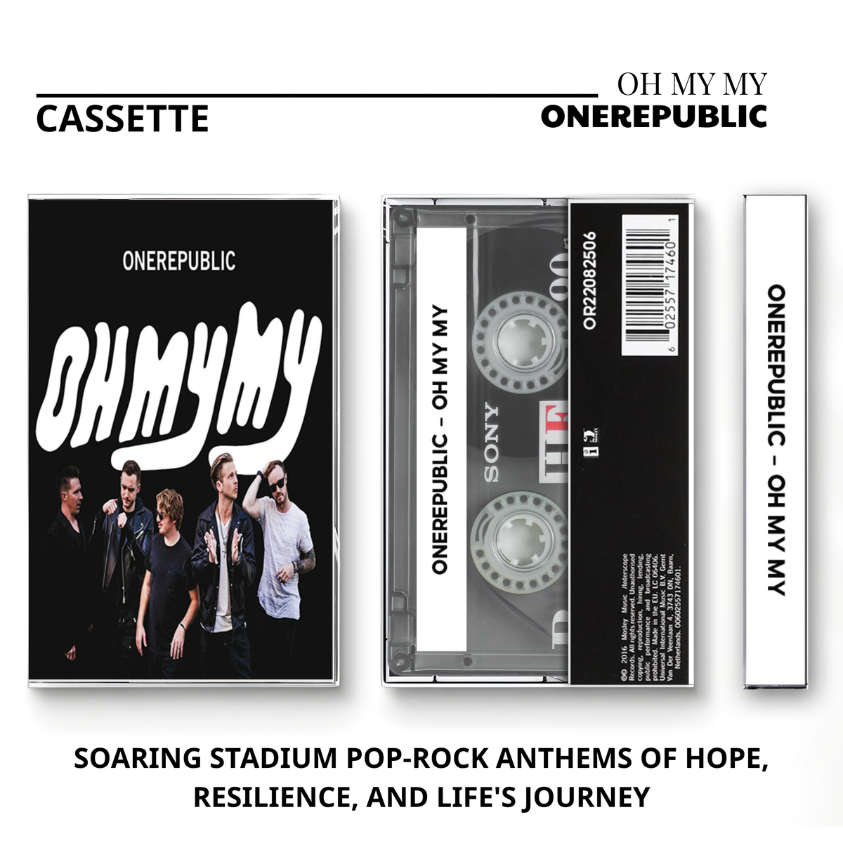 One Republic Vintage Cassette | Native, Artificial Paradise, Dreaming Out Loud, Waking Up, Human & Oh My My