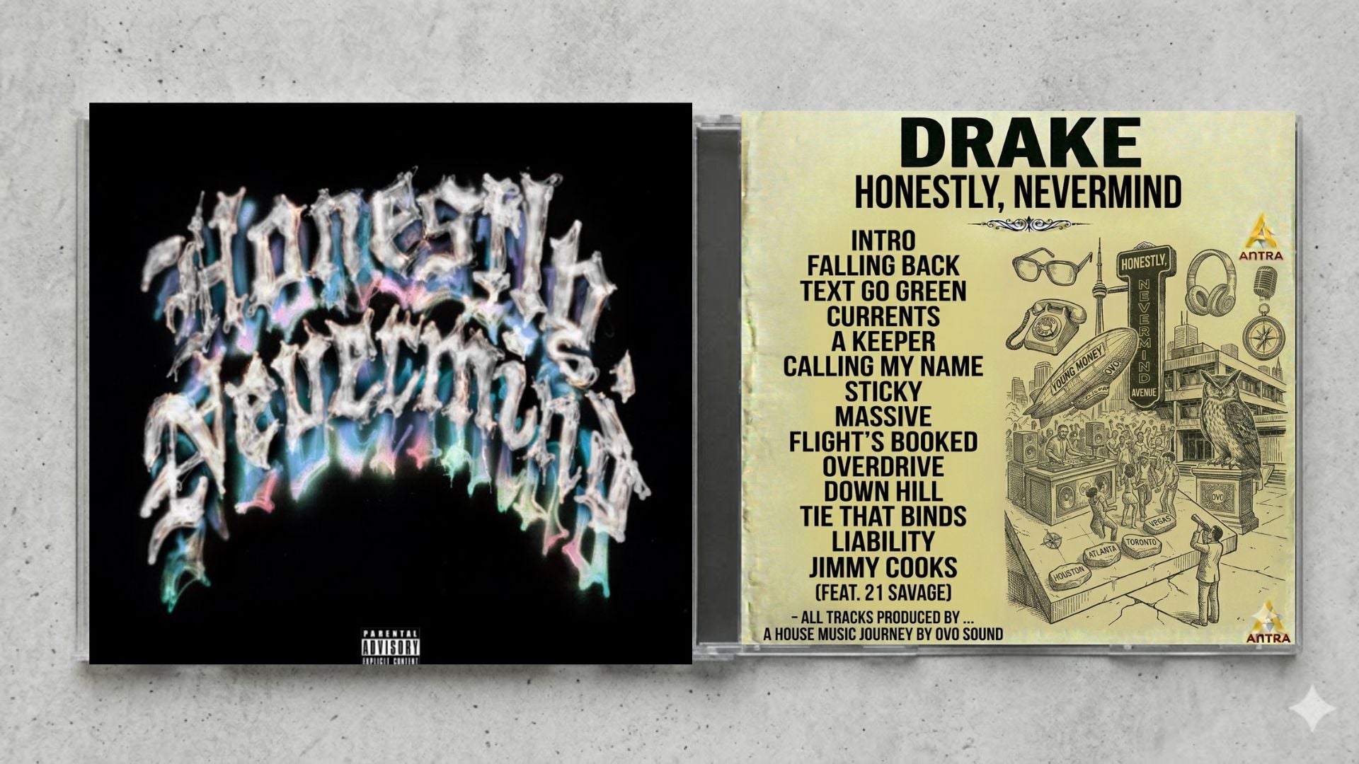 Drake – Honestly, Nevermind Fan-Made CD Edition | Dance & House Inspired Collector’s CD | Custom Album Release