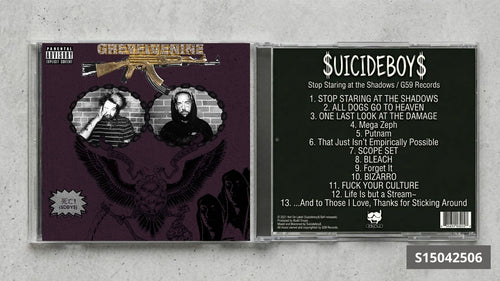 $uicideboy$ – Stop Staring at the Shadows CD FanMade | Underground Rap Collector’s Edition | Custom CD Album