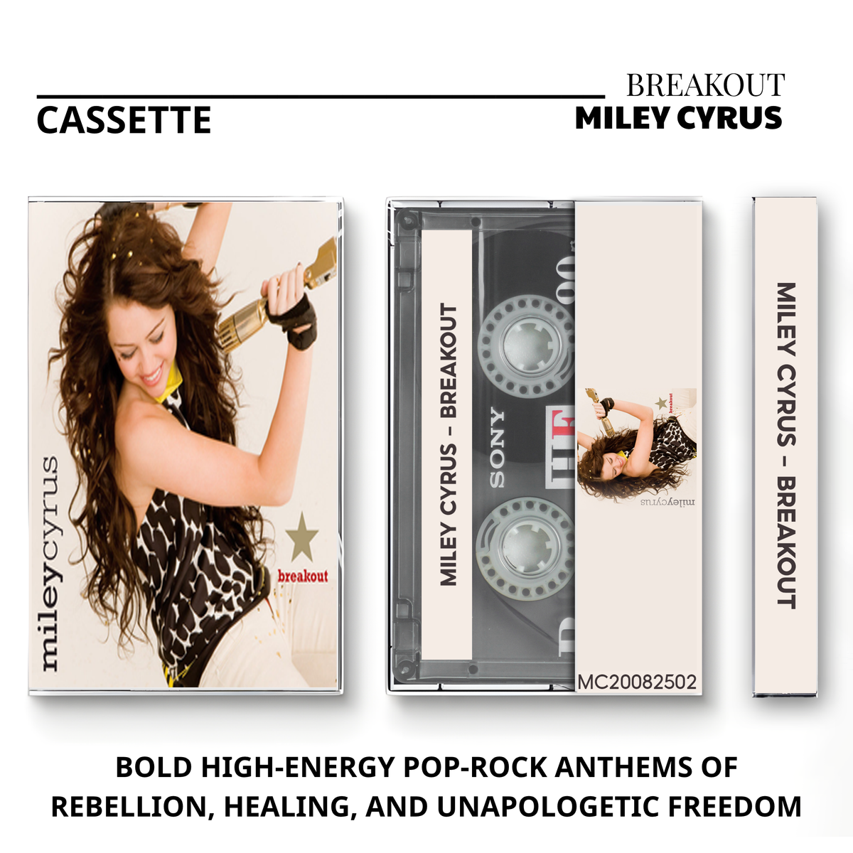 Miley Cyrus Vintage Cassette | Meet Miley Cyrus, Breakout, Can't Be Tamed & Bangerz