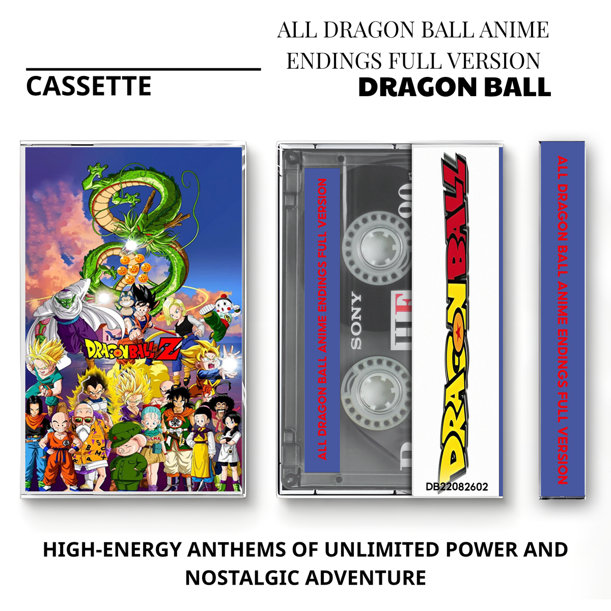 Dragon Ball Anime Openings & Endings Vintage Cassette Collection | Custom Tape