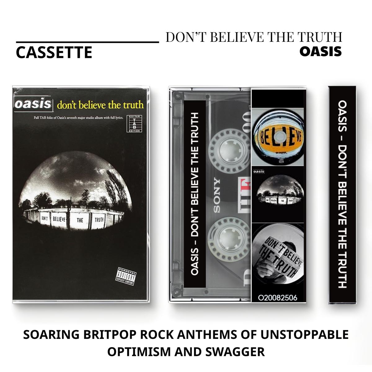 Oasis Vintage Cassette | Heathen Chemistry, Don't Believe the Truth, Dig Out Your Soul & Stop the Clocks