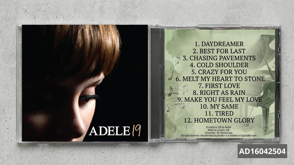 Adele – 19 FanMade CD | Soul Pop Debut | Custom Collectible Disc | Emotional Music Gift