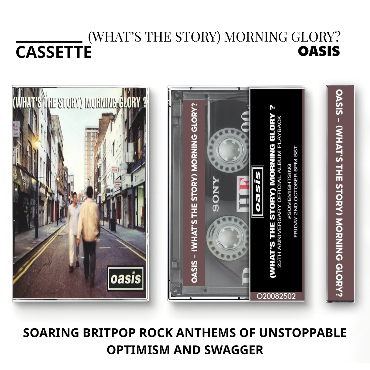 Oasis Vintage Cassette | Definitely Maybe, (What's the Story) Morning Glory?, Be Here Now & Standing on the Shoulder of Giants