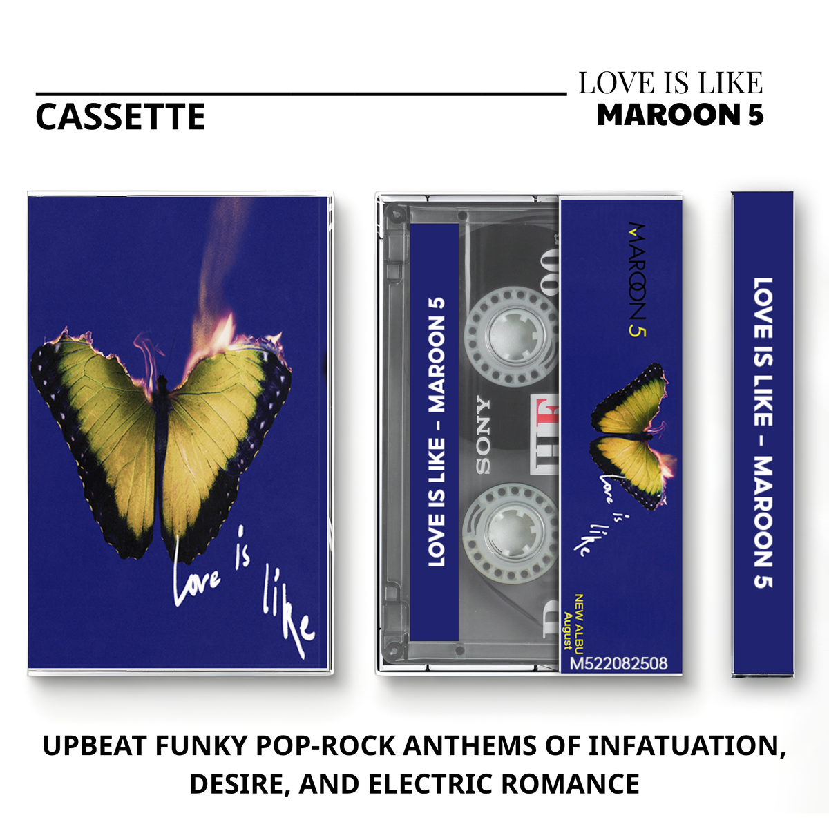 Maroon 5 Vintage Cassette | V, Red Pill Blues, Jordi & Love Is Like