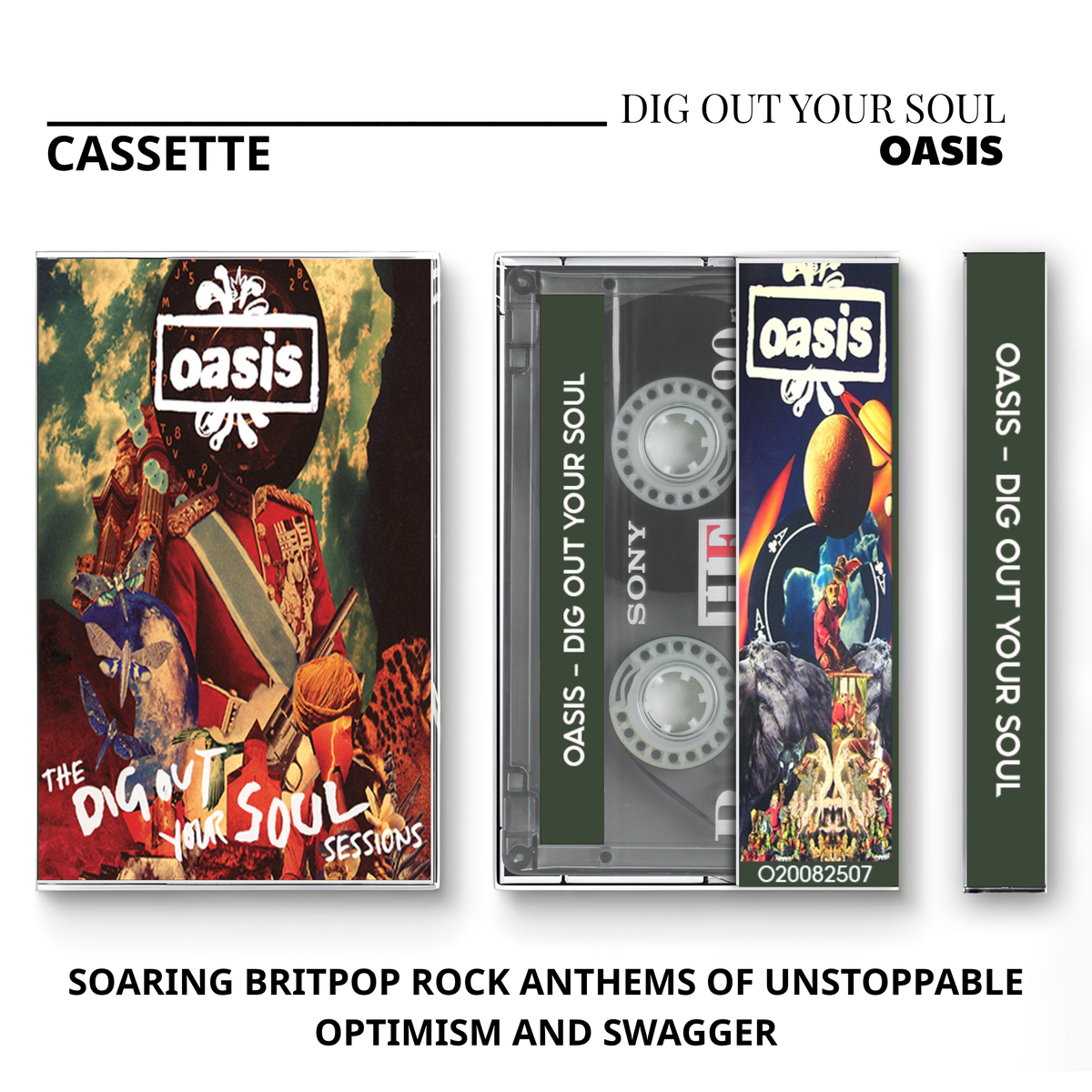 Oasis Vintage Cassette | Heathen Chemistry, Don't Believe the Truth, Dig Out Your Soul & Stop the Clocks