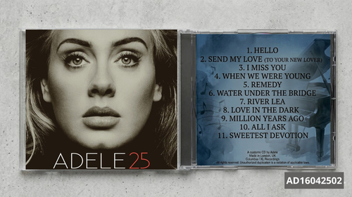 Adele – 25 FanMade CD | Soul Pop Classic | Custom Collectible Disc | Emotional Music Gift