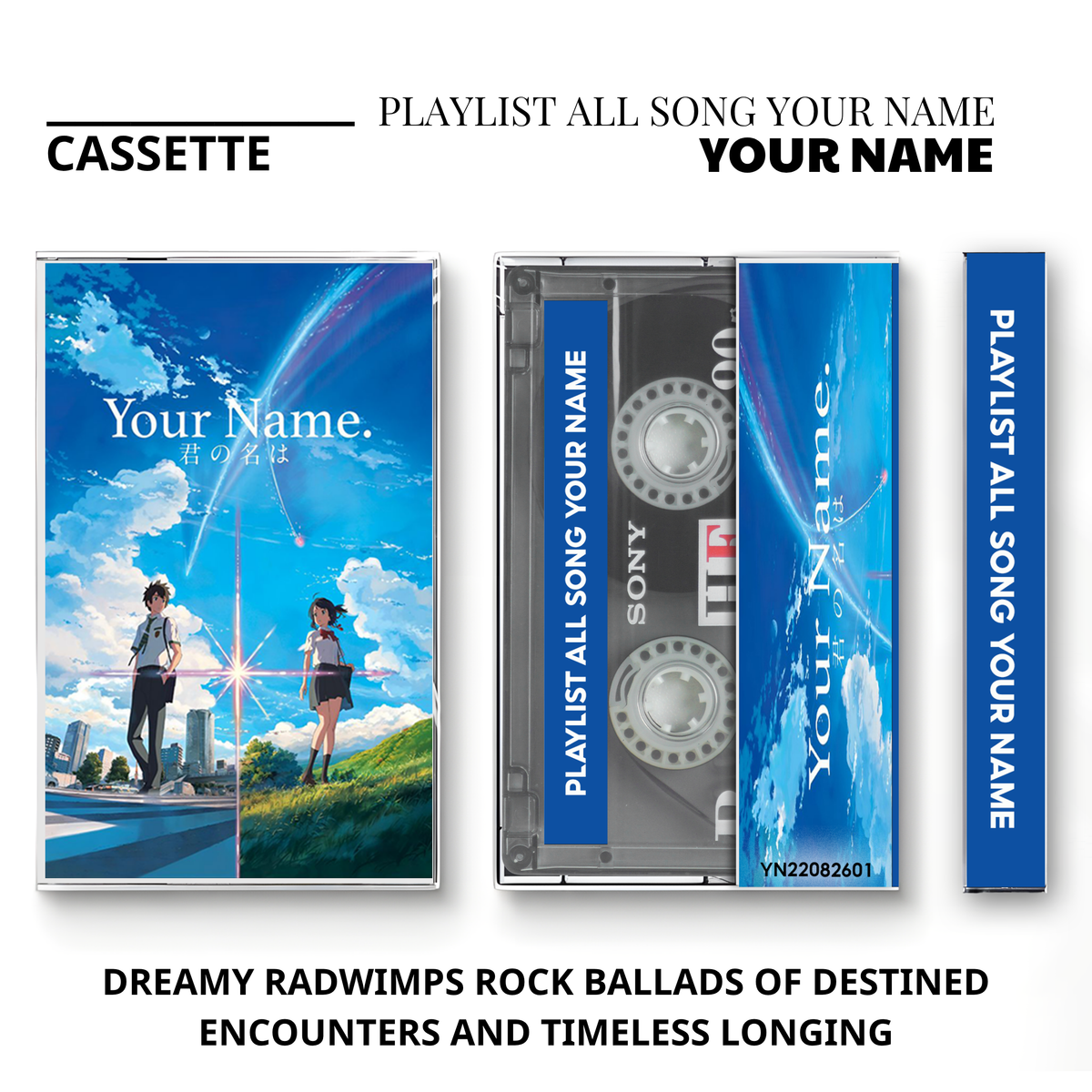 Your Name Complete Soundtrack Vintage Cassette | Custom Anime Tape