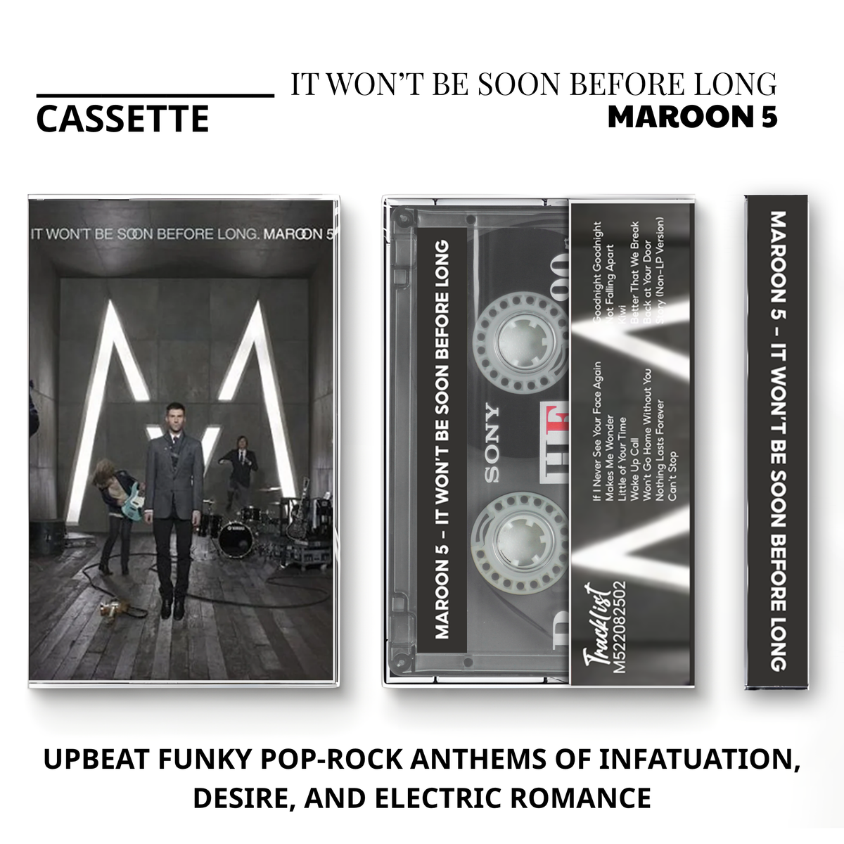 Maroon 5 Vintage Cassette | Songs About Jane, It Won't Be Soon Before Long, Hands All Over & Overexposed