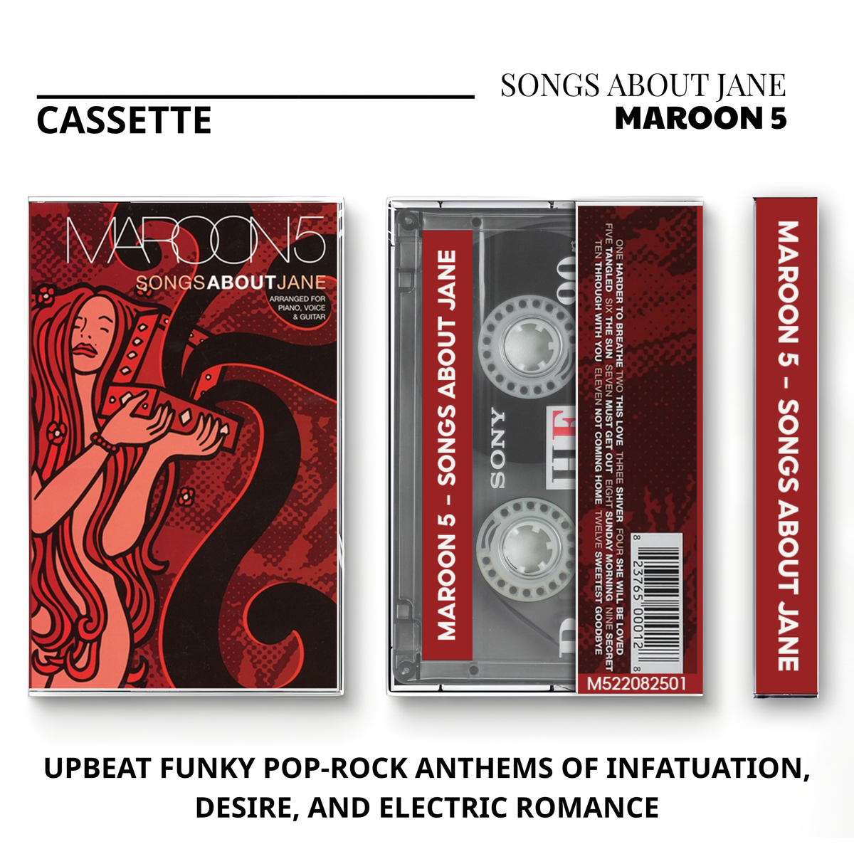 Maroon 5 Vintage Cassette | Songs About Jane, It Won't Be Soon Before Long, Hands All Over & Overexposed
