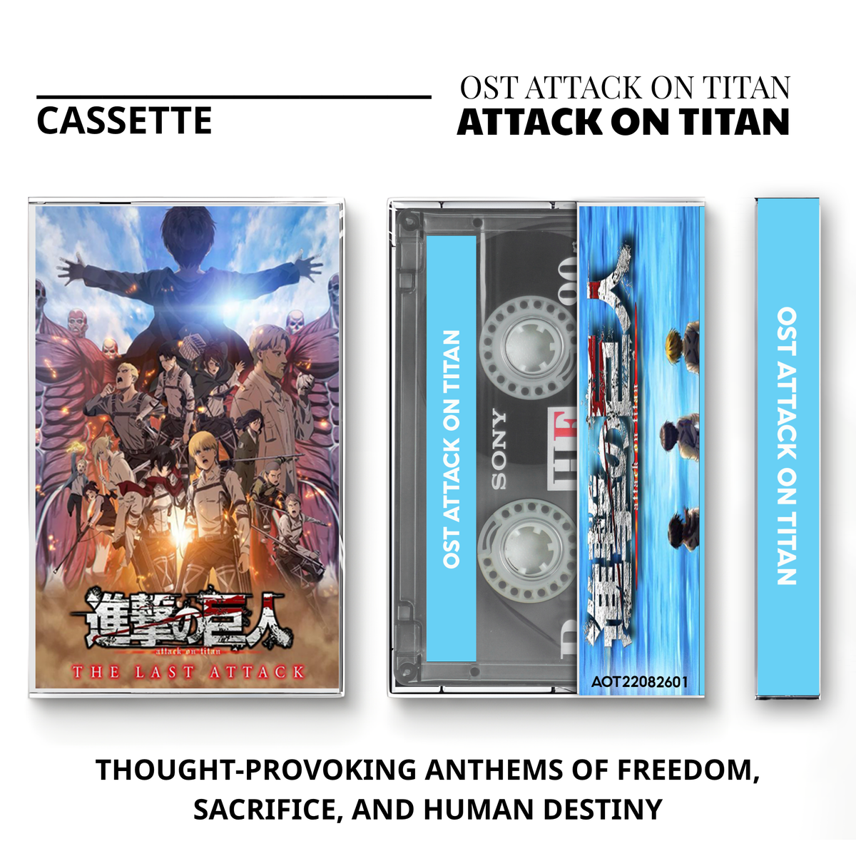 Attack on Titan Vintage Cassette Collection | Custom Anime Tape OST & Piano Cover