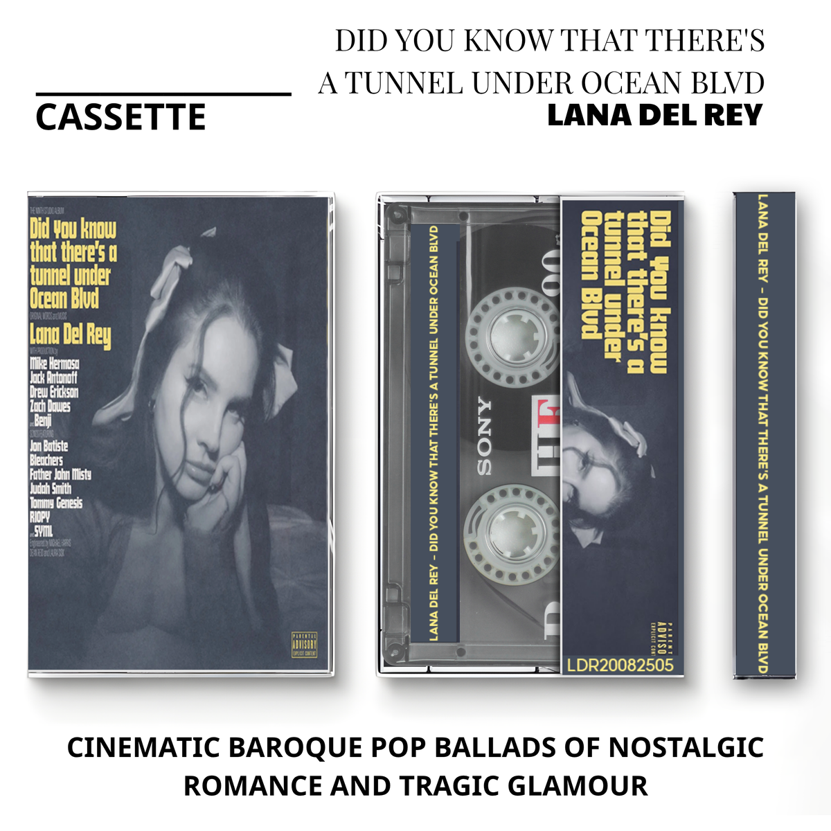 Lana Del Rey Vintage Cassette | Ocean Blvd, Lust for Life, Blue Banisters & May Jailer Sirens