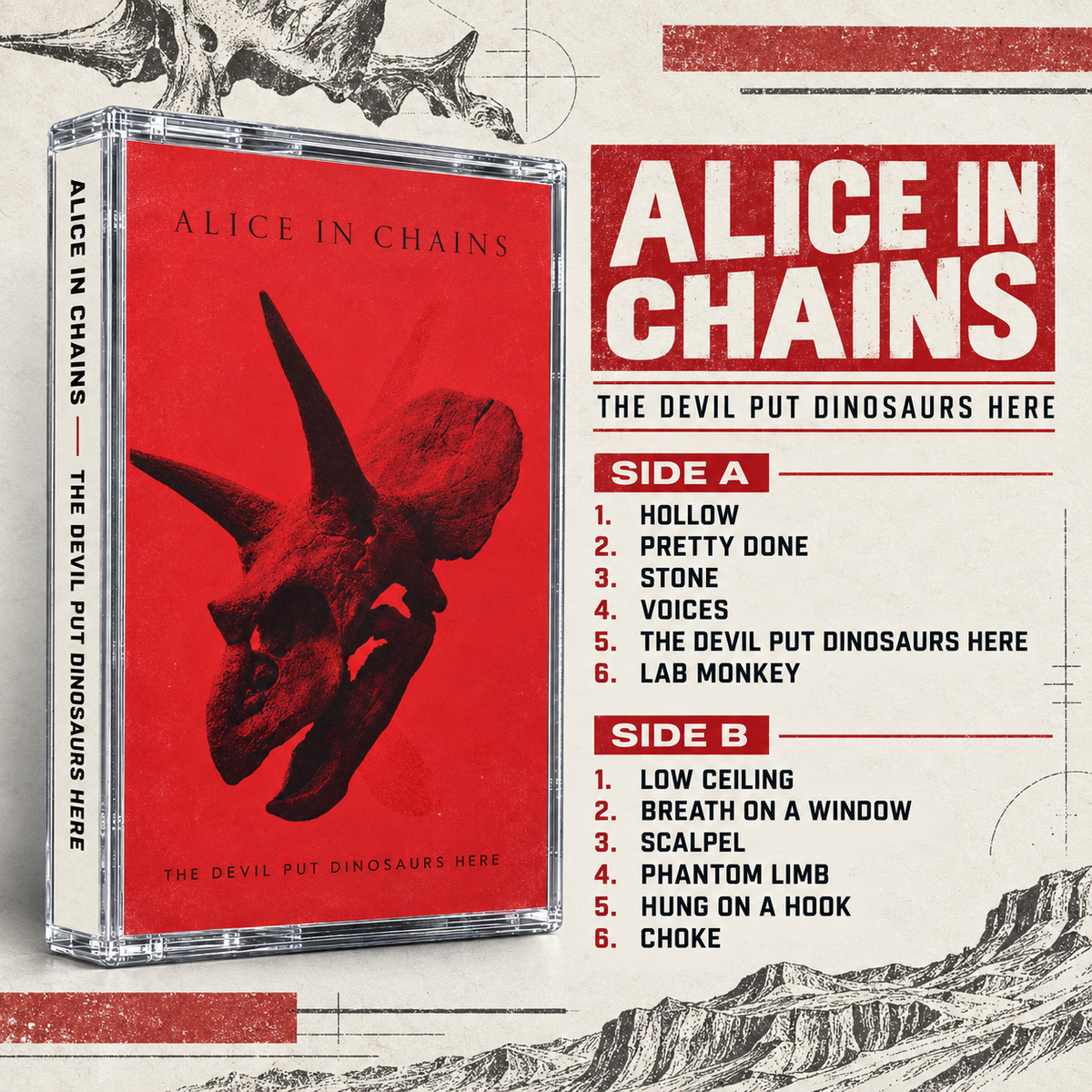 Alice In Chains Retro Cassette Tapes