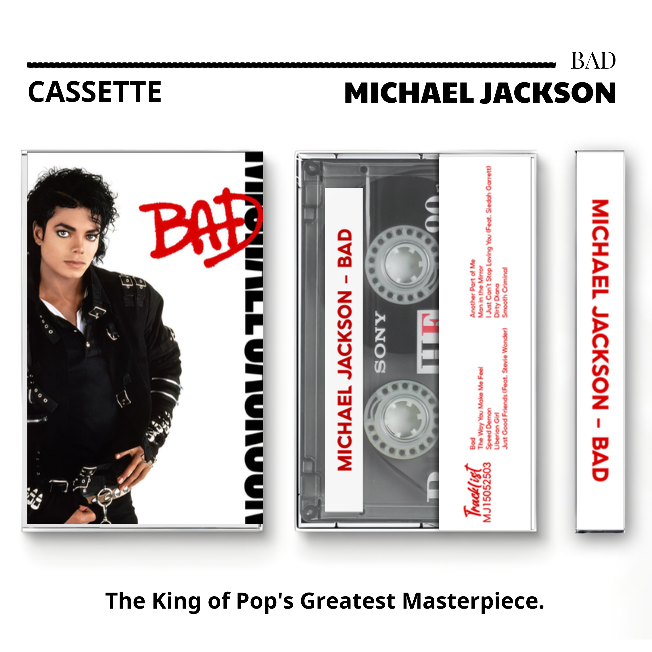 Michael Jackson Vintage Cassettes Tape Collection – Iconic Pop & R&B Albums (Custom Tribute Edition)