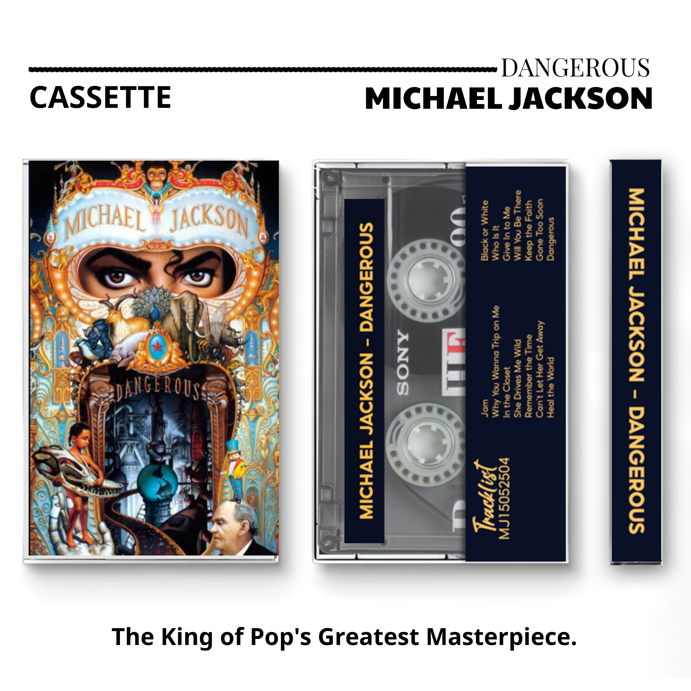 Michael Jackson Vintage Cassettes Tape Collection – Iconic Pop & R&B Albums (Custom Tribute Edition)