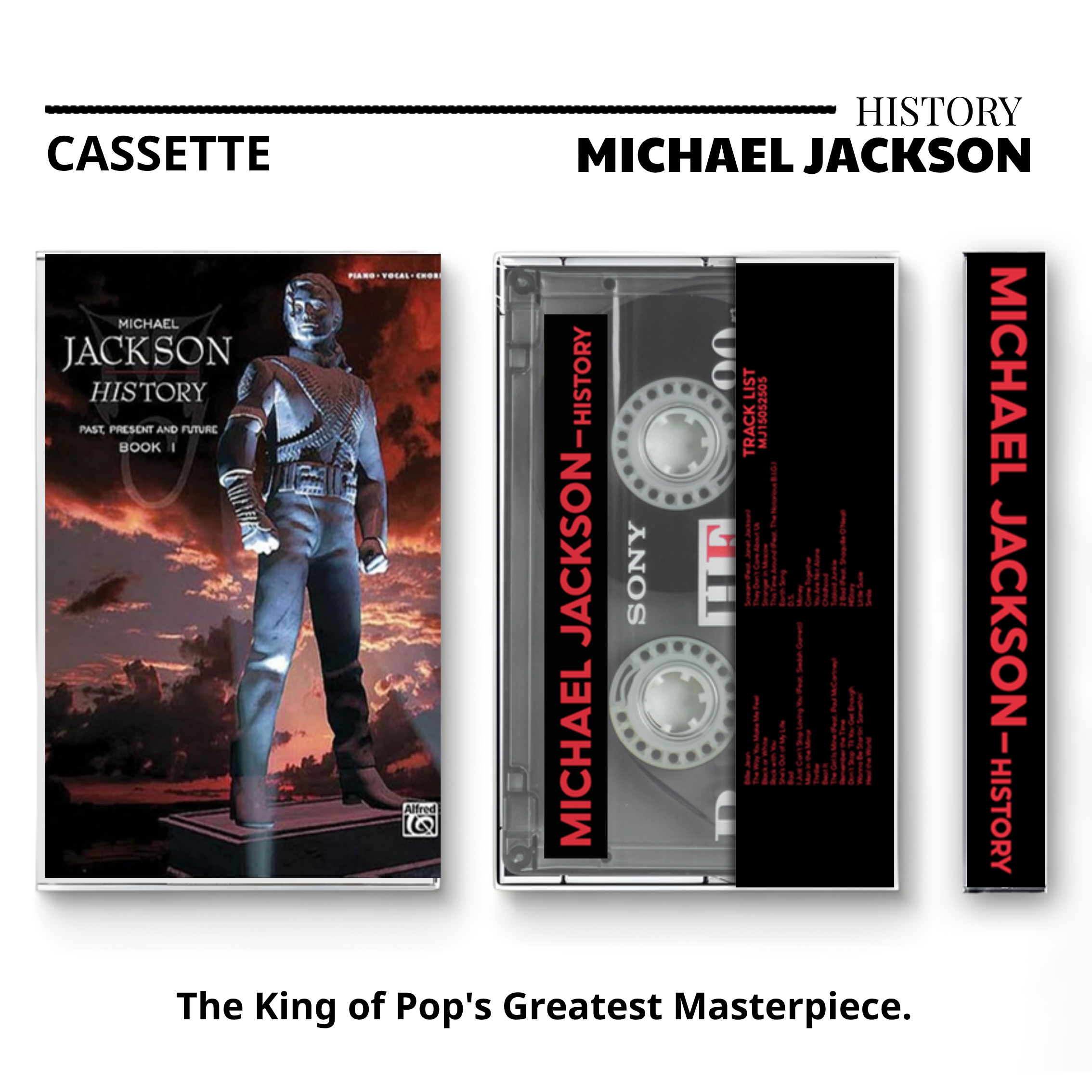 Michael Jackson Vintage Cassettes Tape Collection – Iconic Pop & R&B Albums (Custom Tribute Edition)