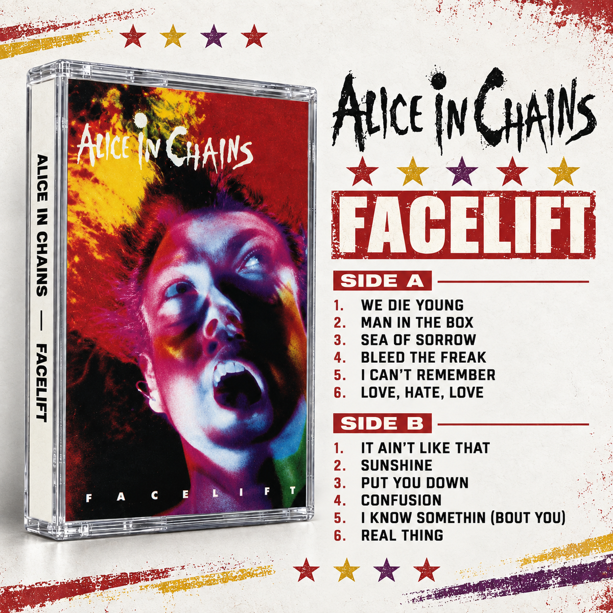 Alice In Chains Retro Cassette Tapes