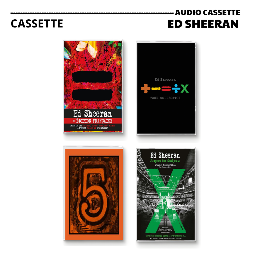 Ed Sheeran Vintage Cassette | Equals, Mathematics Tour, 5 EP & Live at Wembley