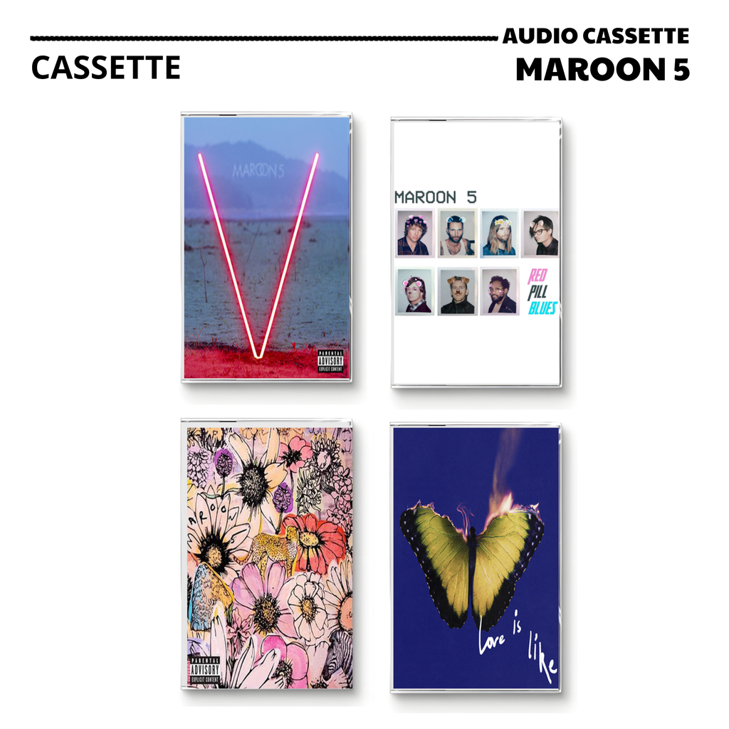 Maroon 5 Vintage Cassette | V, Red Pill Blues, Jordi & Love Is Like