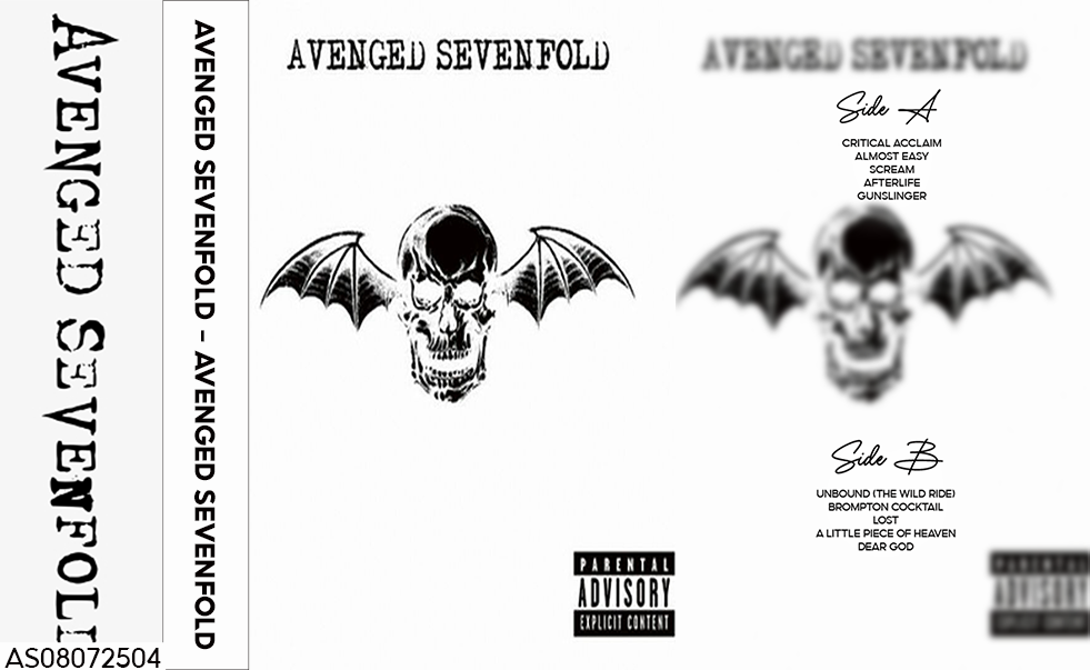 Avenged Sevenfold – Avenged Sevenfold Fanmade Analog Cassette Tape | Heavy Metal Hard Rock Collectible