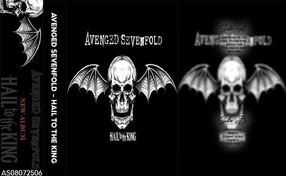 Avenged Sevenfold – Hail to the King Fanmade Analog Cassette Tape | Heavy Metal Hard Rock Collectible