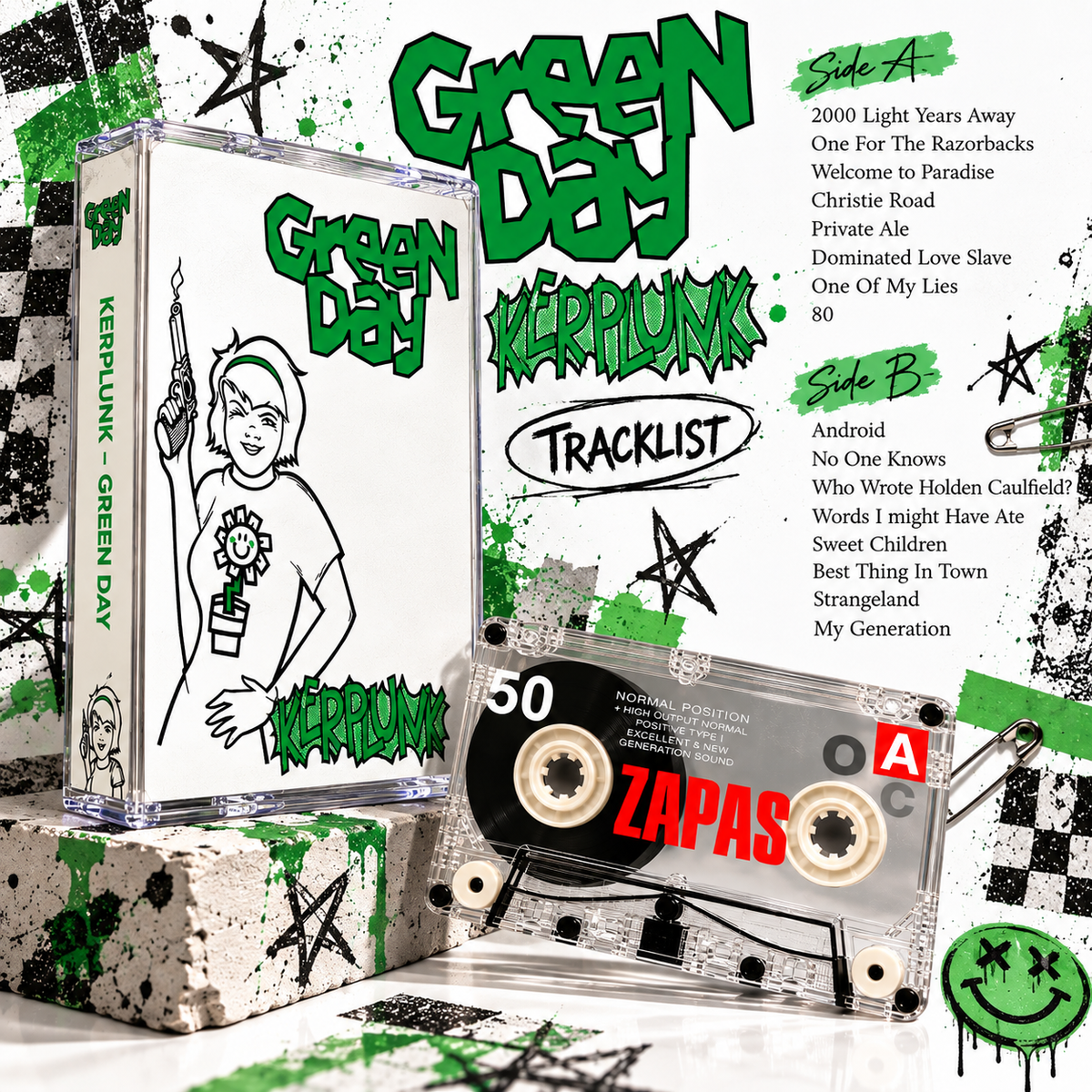 Green Day Vintage Cassette Tape Collection | Dookie, American Idiot, Nimrod, Insomniac & More
